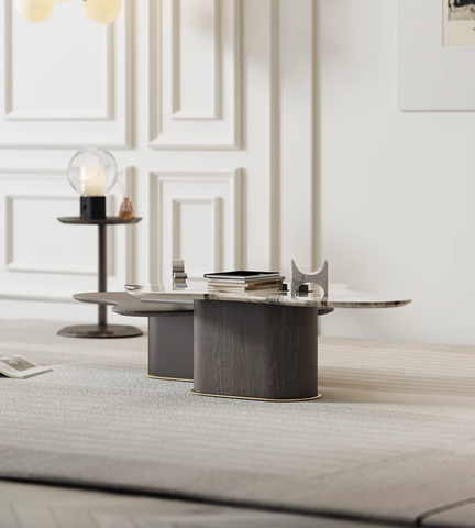 Baines Coffee Table Set, Marble