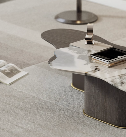 Baines Coffee Table Set, Marble