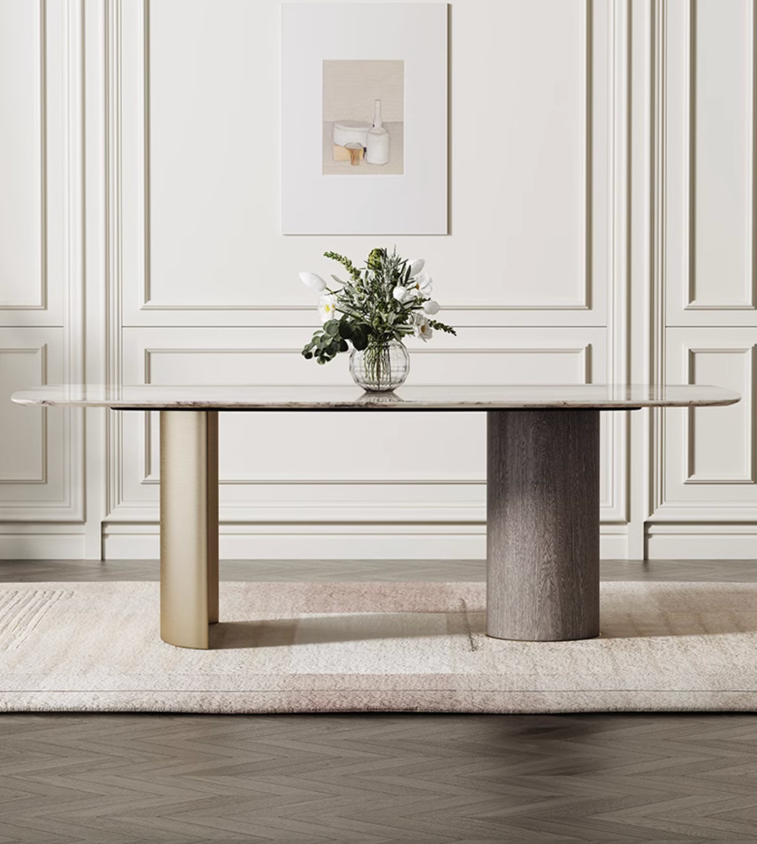 Cameron Dining Table, Marble