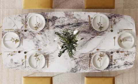 Cameron Dining Table, Marble
