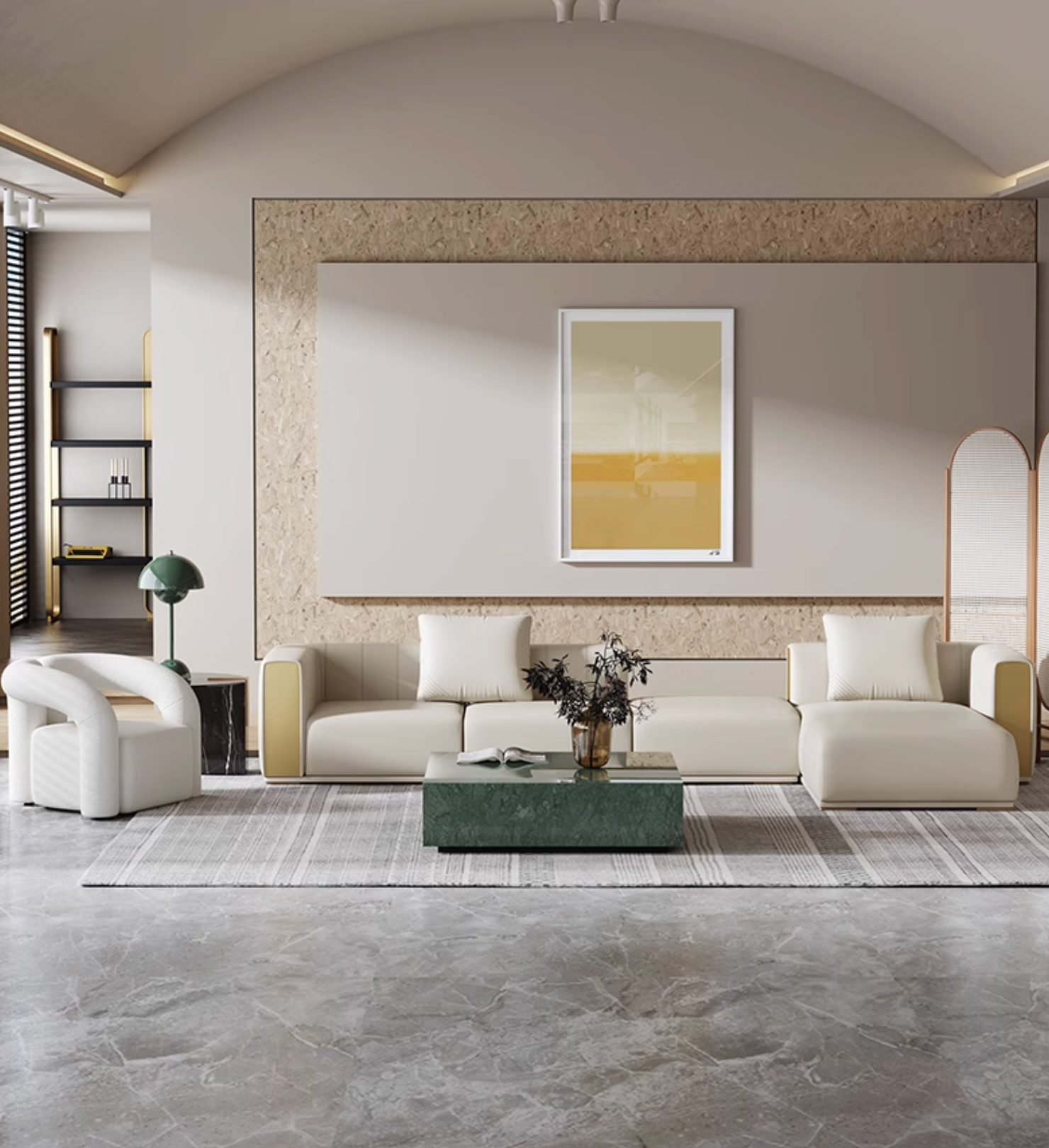 Daly Three Seater Sofa, Real Leather