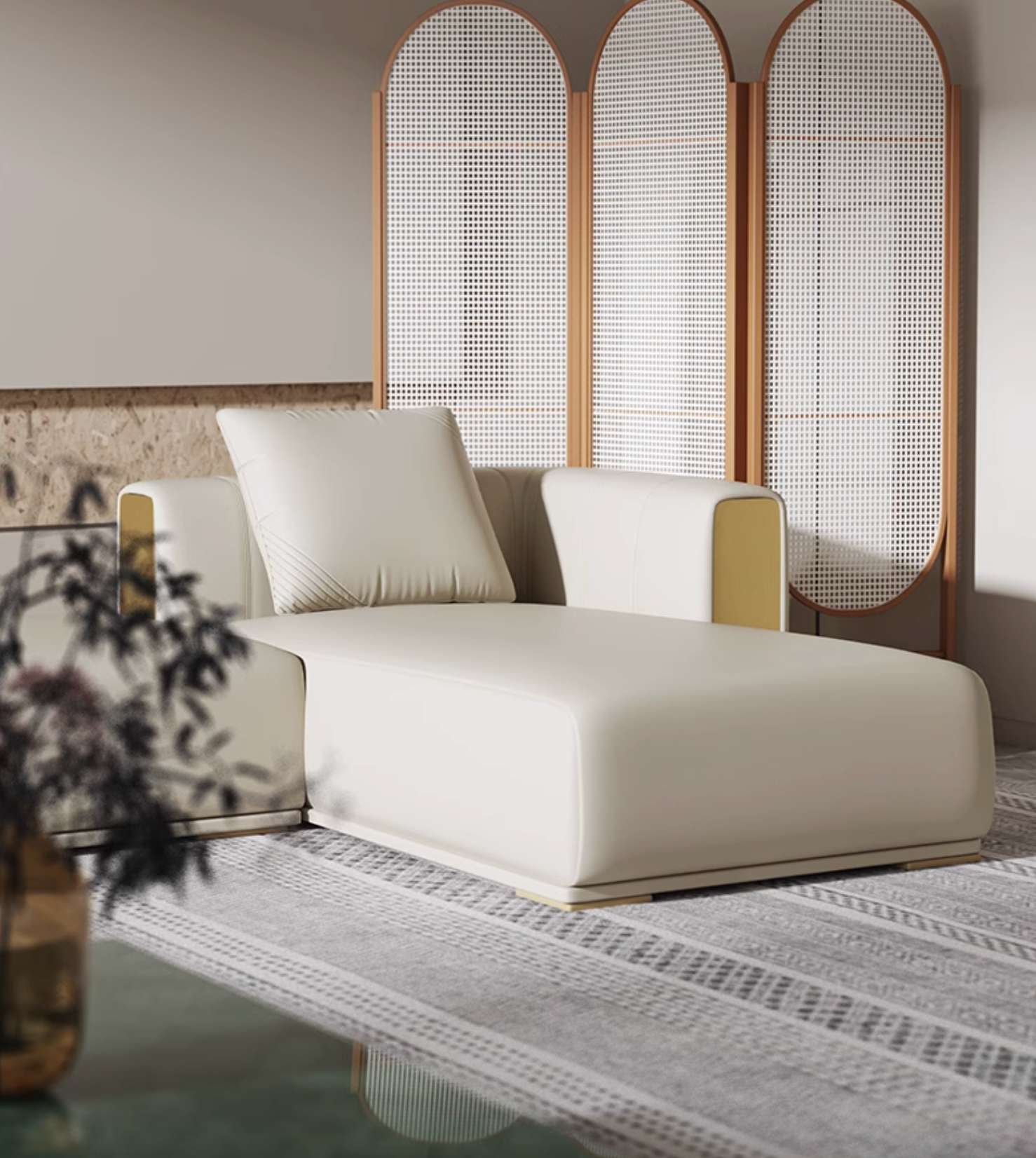 Daly Three Seater Sofa, Real Leather