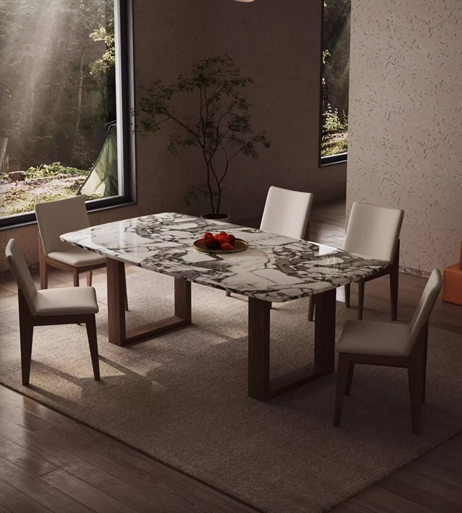 Donovan Dining Table, Marble