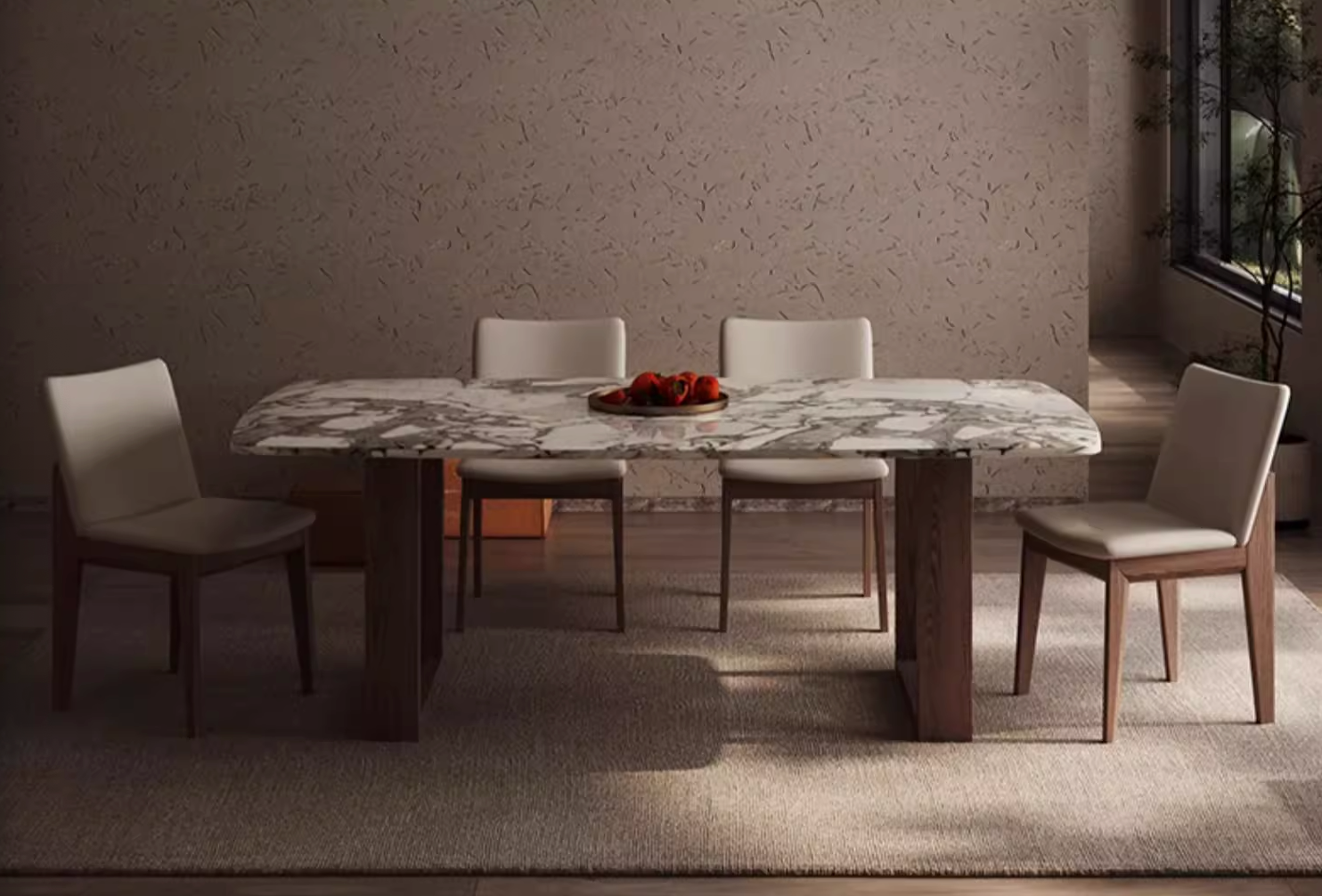 Donovan Dining Table, Marble