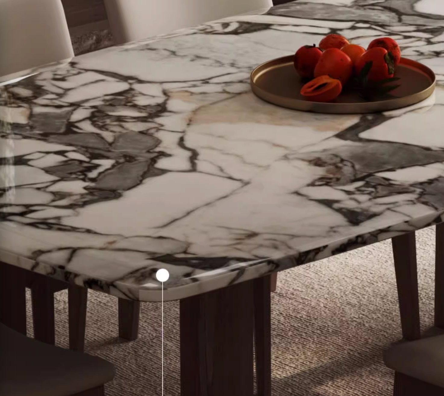 Donovan Dining Table, Marble