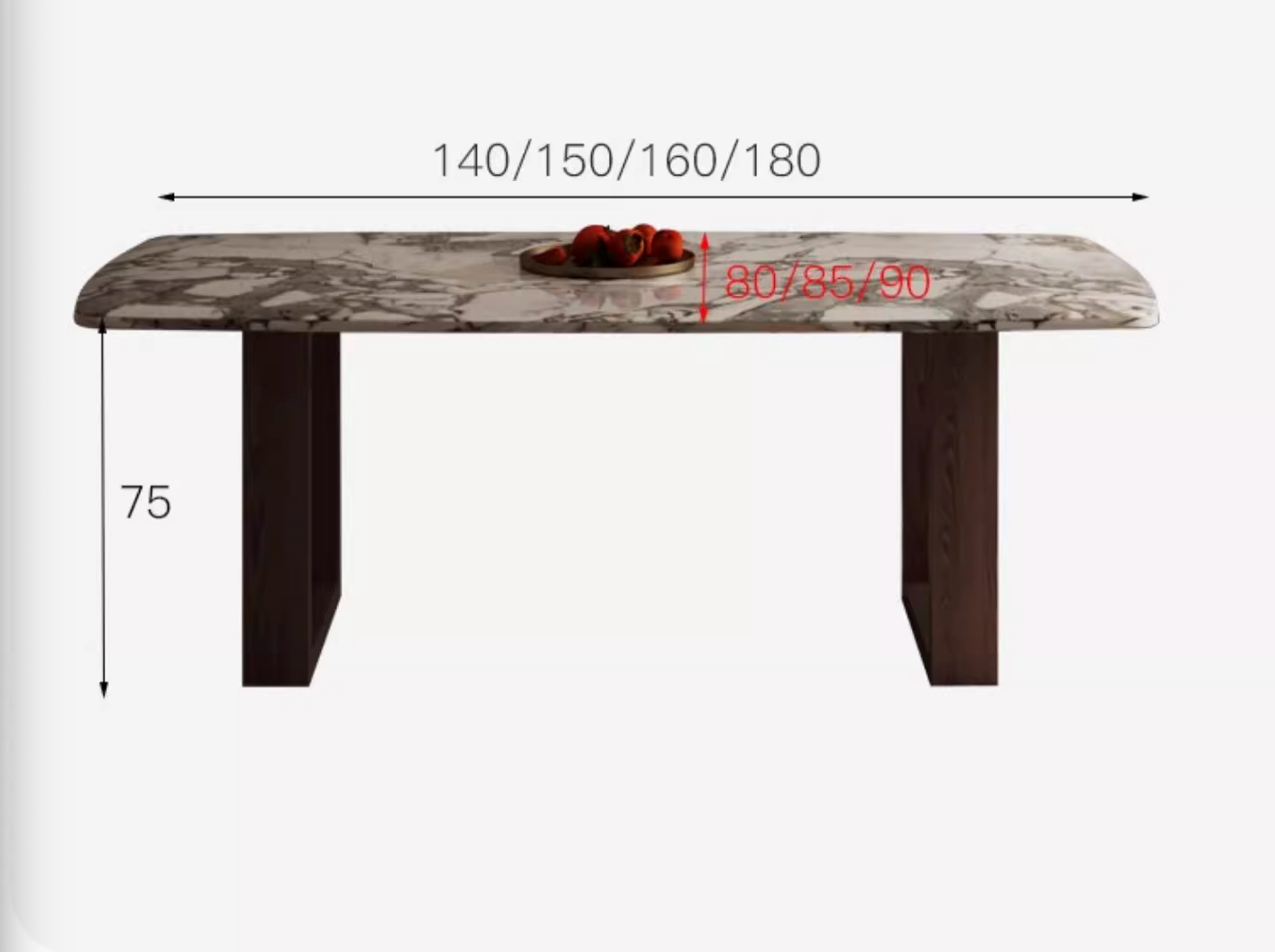 Donovan Dining Table, Marble