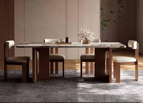 Dudley Dining Table, Marble