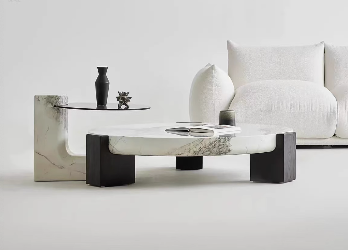 Darby Coffee Table Set, Marble