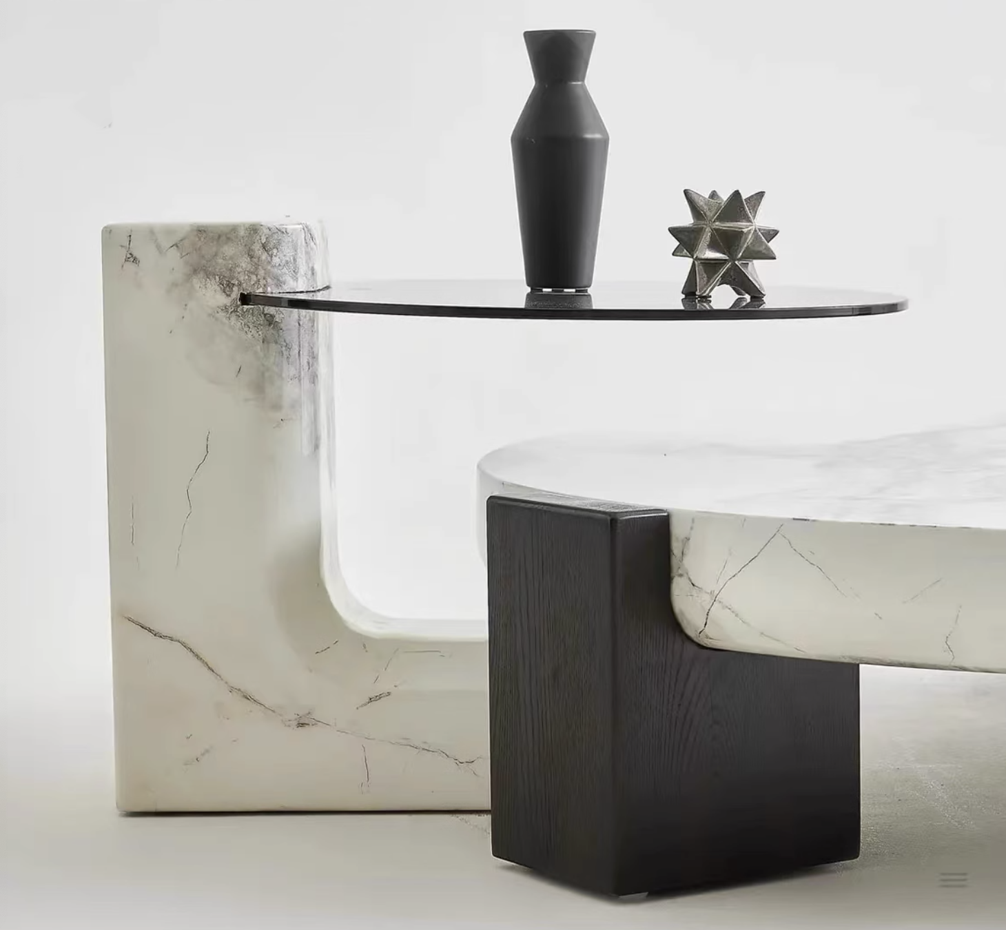 Darby Coffee Table Set, Marble