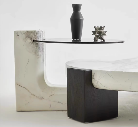 Darby Coffee Table Set, Marble