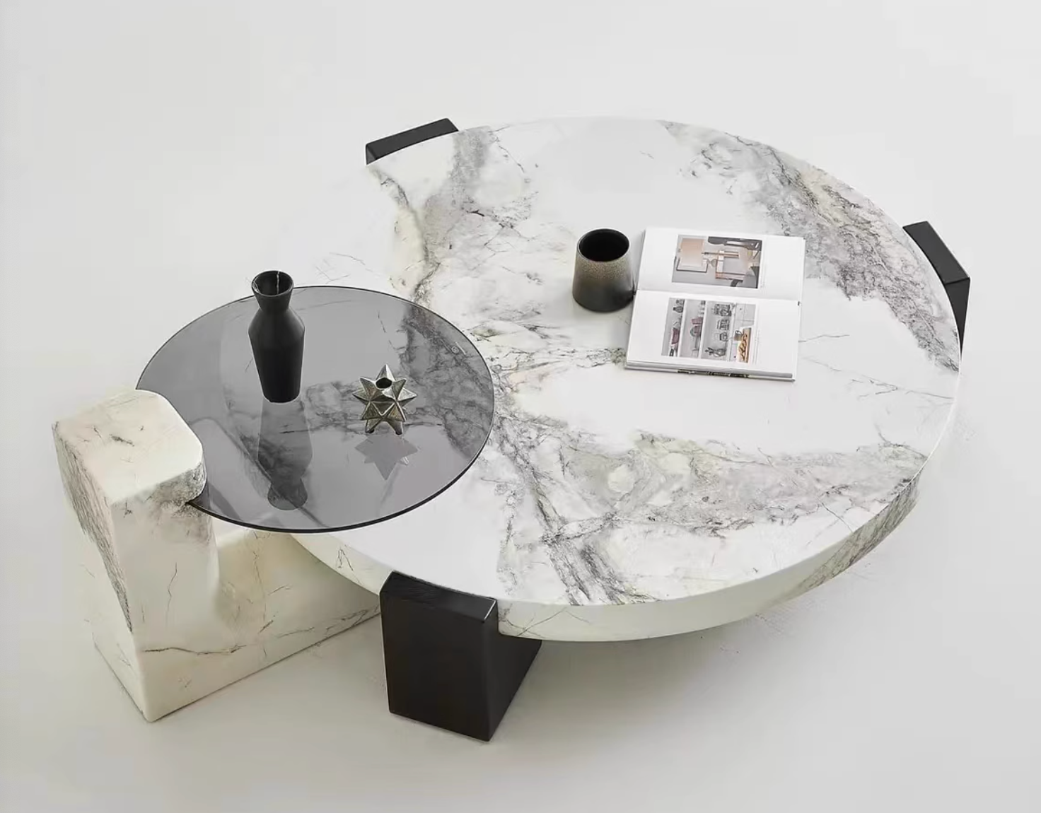 Darby Coffee Table Set, Marble