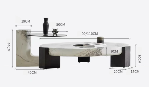 Darby Coffee Table Set, Marble