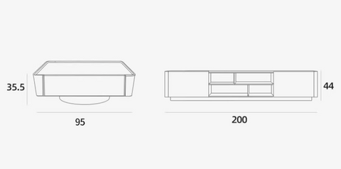 Adonai TV Stand, Sintered stone