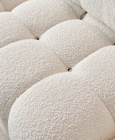 B&B Camaleonda Style Two Seater, Three Seater, Three Seater Corner Sofa, White, Boucle