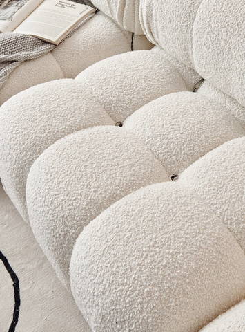 B&B Camaleonda Style Two Seater, Three Seater, Three Seater Corner Sofa, White, Boucle