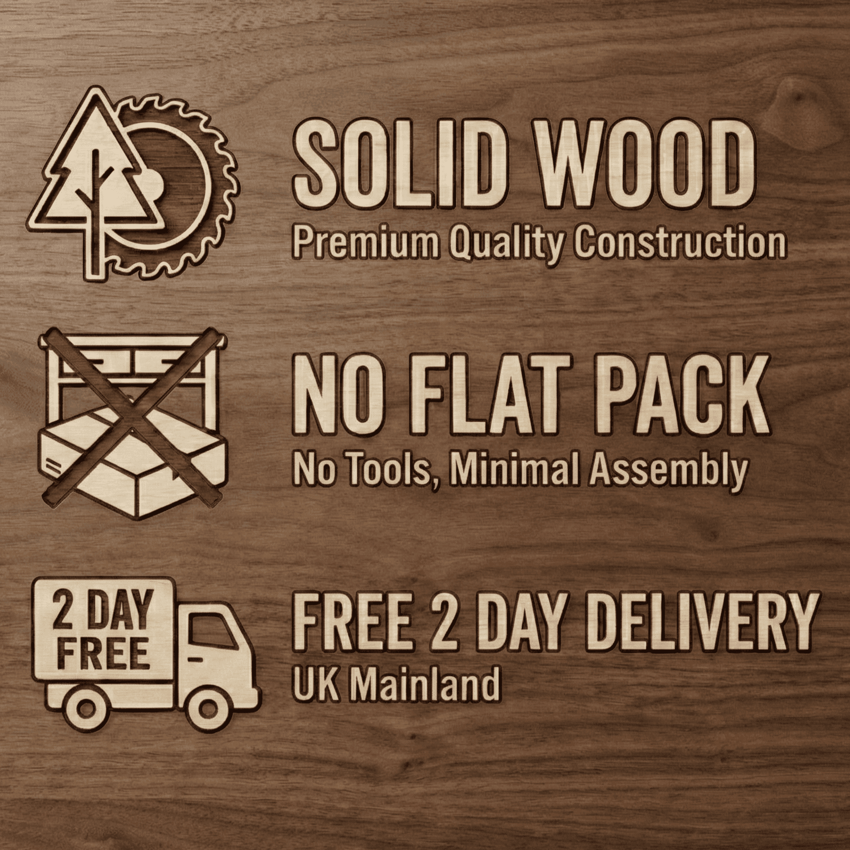 Norway 2 Drawer Walnut Console Table