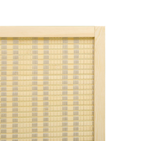 HOMCOM 4 Panel Folding Room Divider Screen, Wall Panel Privacy Furniture, Freestanding Paravent Partition Separator for Living Room, Bedroom and Office, 180 x 180cm, Natural