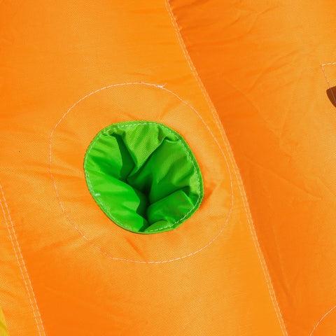Outsunny 5 in 1 Kids Bouncy Castle Large Crocodile Style Inflatable House Slide Basket Water Pool Gun Climbing Wall with Blower Carrybag for Kids Age 3-8, 3.85 x 2.85 x 2.25m