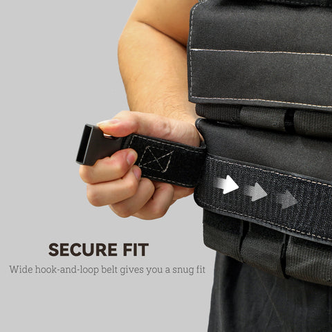 SPORTNOW 15KG Adjustable Weighted Vest, Running Weight Vest, with 30 Metal Weights, Reflective Strips, for Running, Exercise