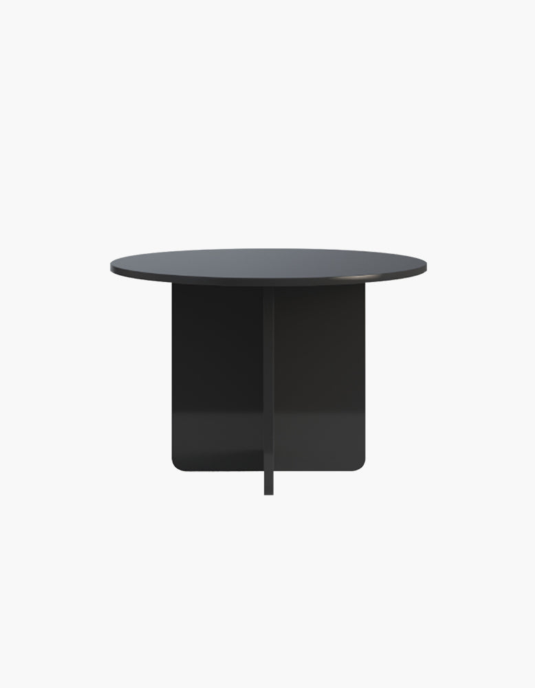 Yadav Glass Top Dining Table, Round Accent Table