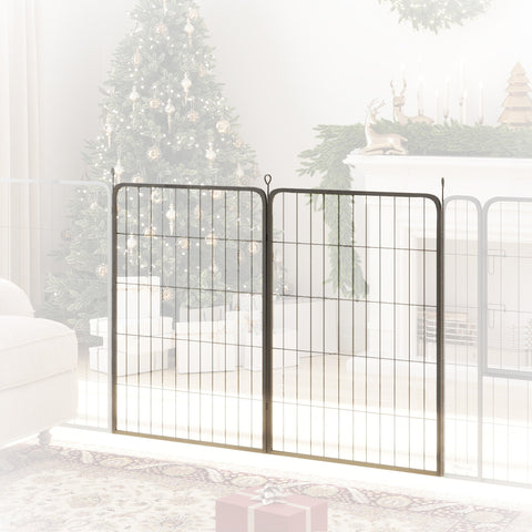 PawHut 2 Piece Dog Pen Expansion Pack for 100cm High Animal Pen with 3 Connecting Stakes