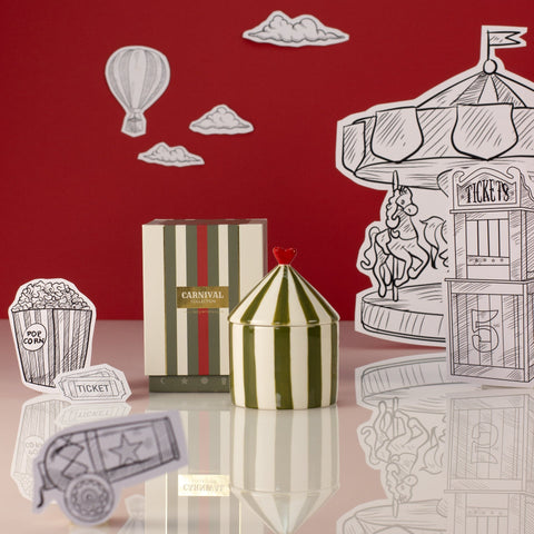 Carnival: Firebreather Olive Candle - Tomato Leaf