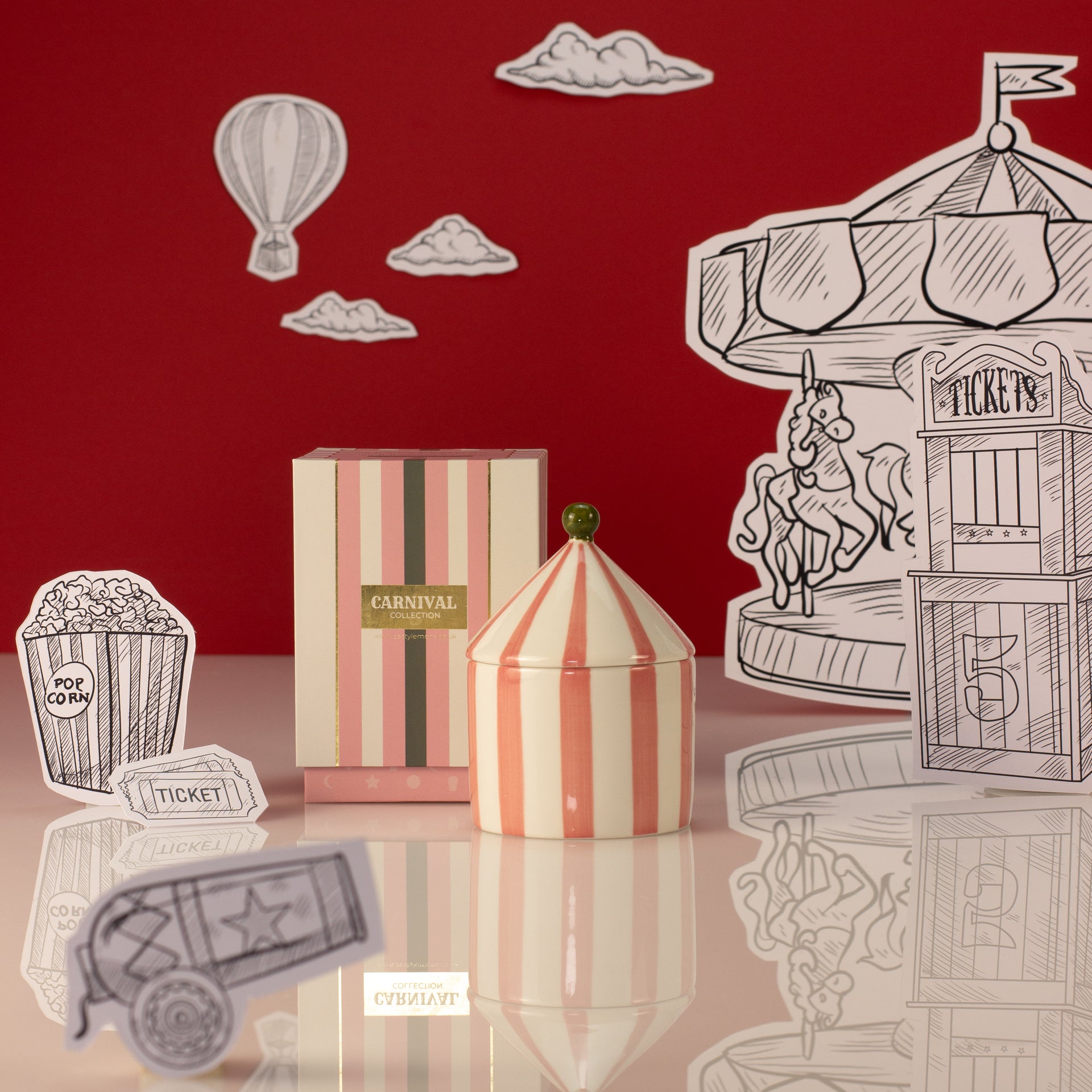 Carnival: Illusionist Pink Candle - Fig & Neroli