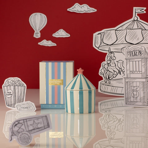 Carnival: Acrobat Blue Candle - Activated Charcoal & Matcha