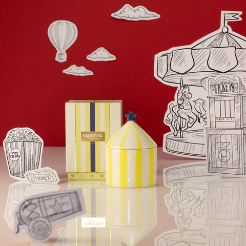 Carnival: Yellow Fortune Teller Candle - Amber & Bergamot
