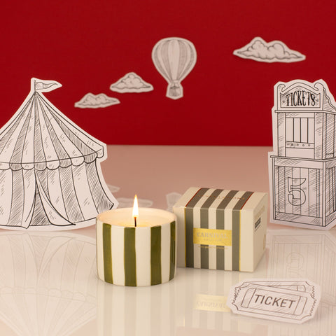 Carnival: Firebreather Olive Votive Candle - Tomato Leaf