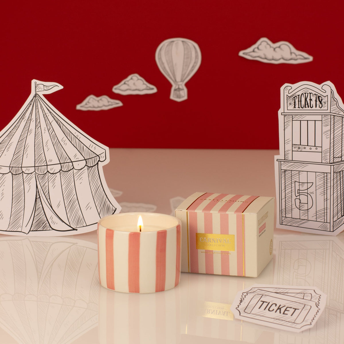 Carnival: Illusionist Pink Votive Candle - Fig & Neroli