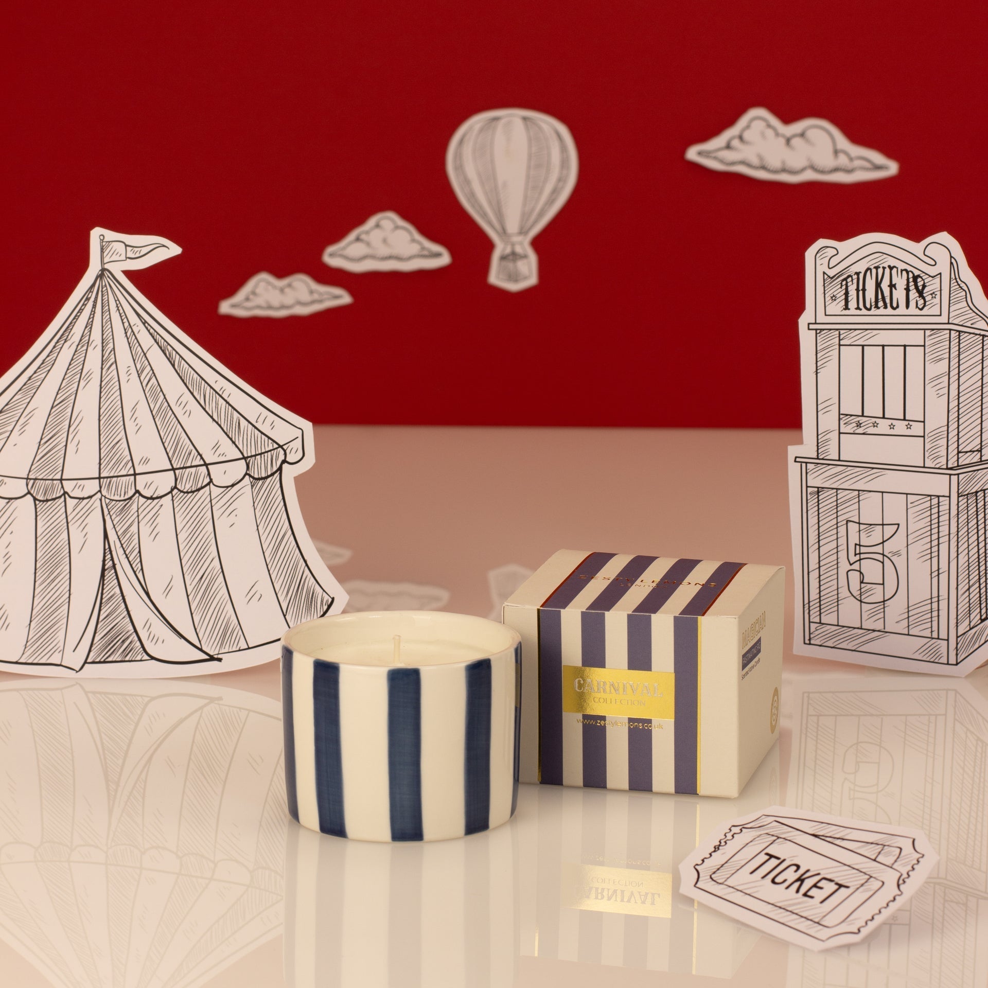 Carnival: Magician Navy Votive Candle - Oud & Leather