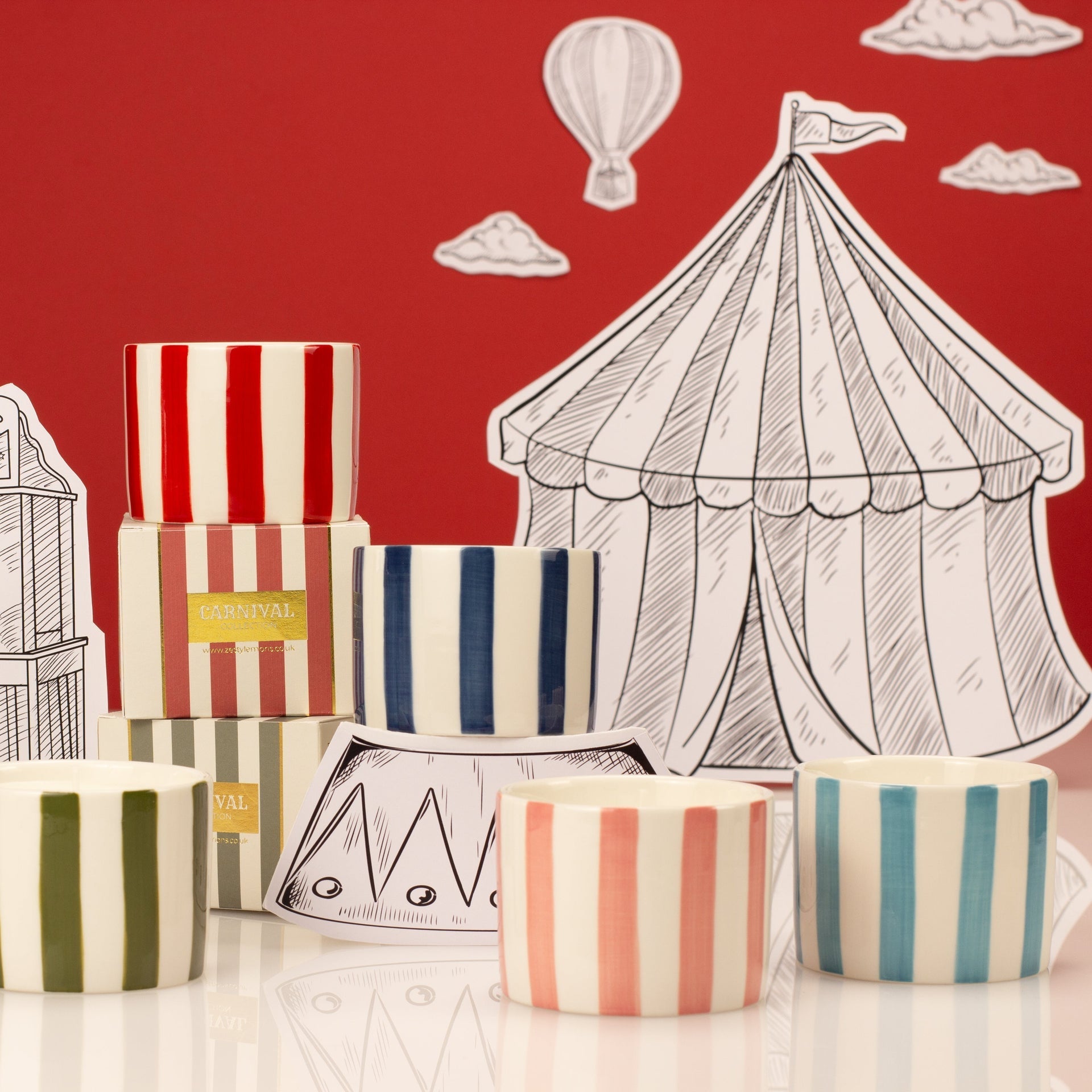 Carnival: Acrobat Blue Votive Candle - Activated Charcoal & Matcha