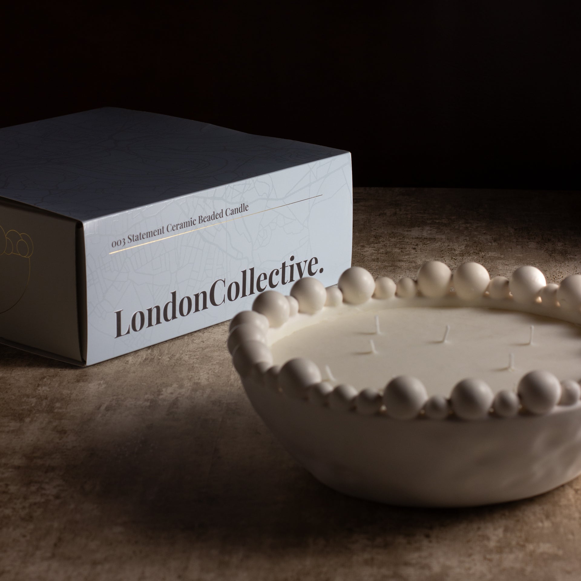 London Collective Statement Beaded Candle - Fig & Neroli