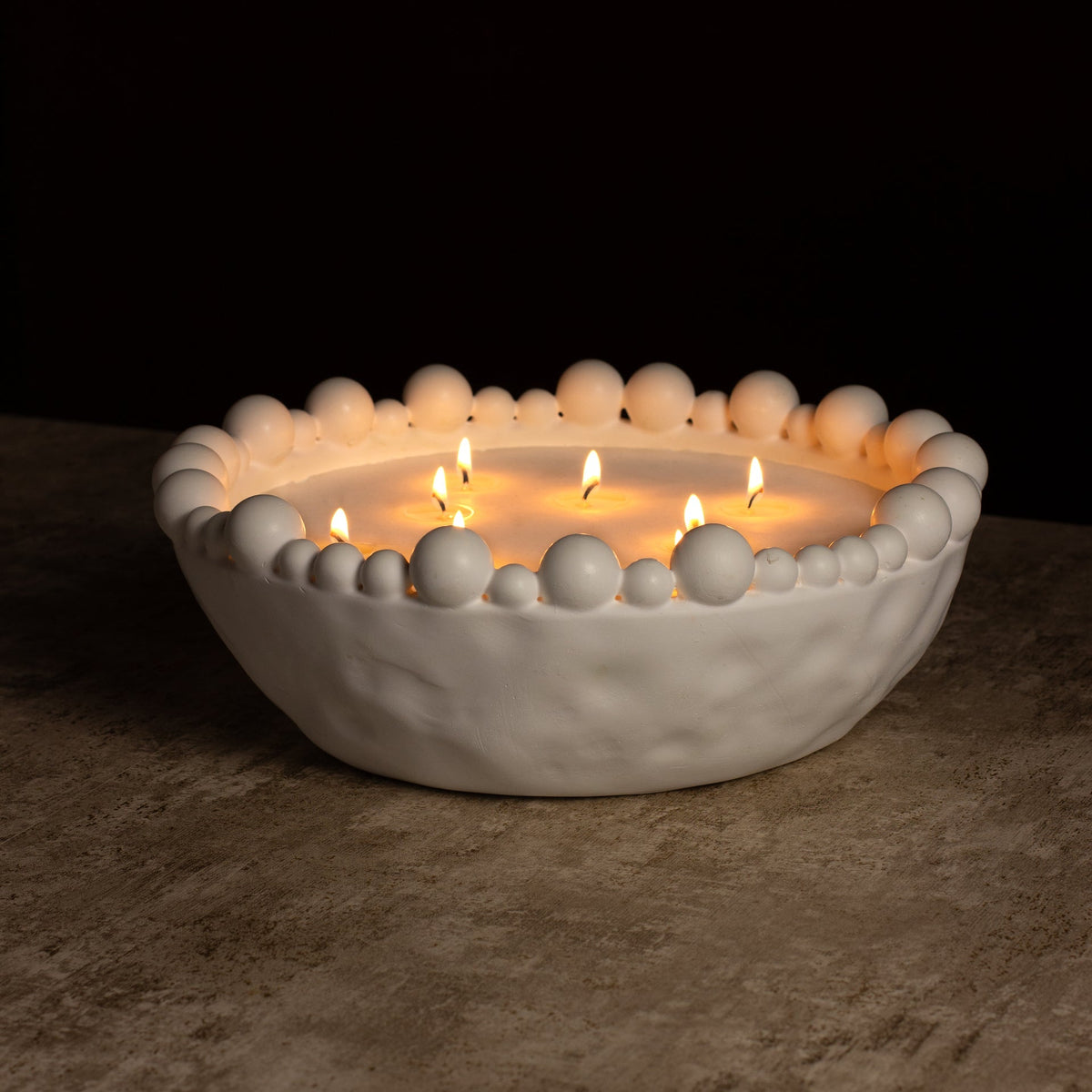 London Collective Statement Beaded Candle - Amber Noir