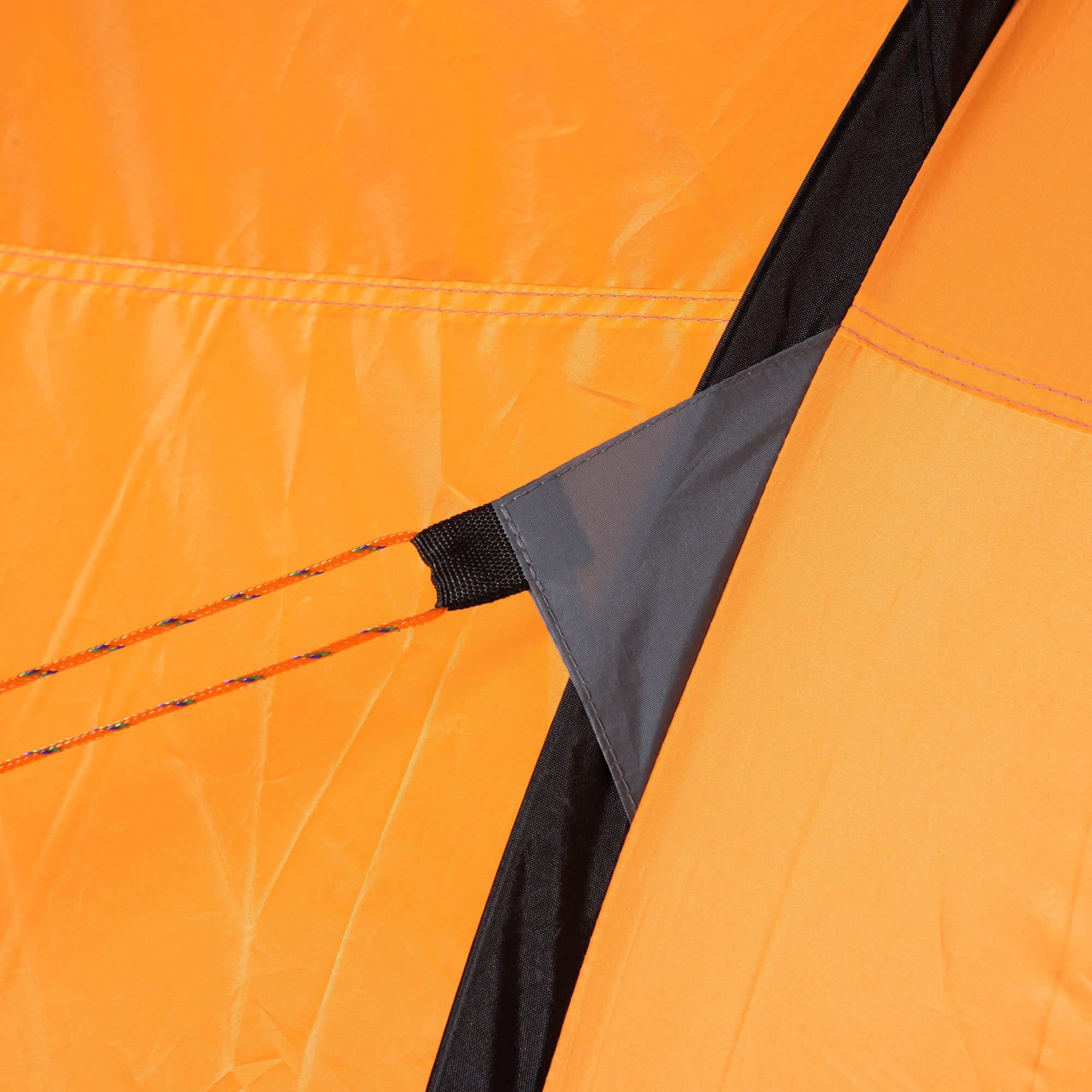 Outsunny 4-5 Person Pop-up Camping Tent Family Tent w/ 2 Mesh Windows & PVC Windows Portable Carry Bag for Outdoor Trip, Orange