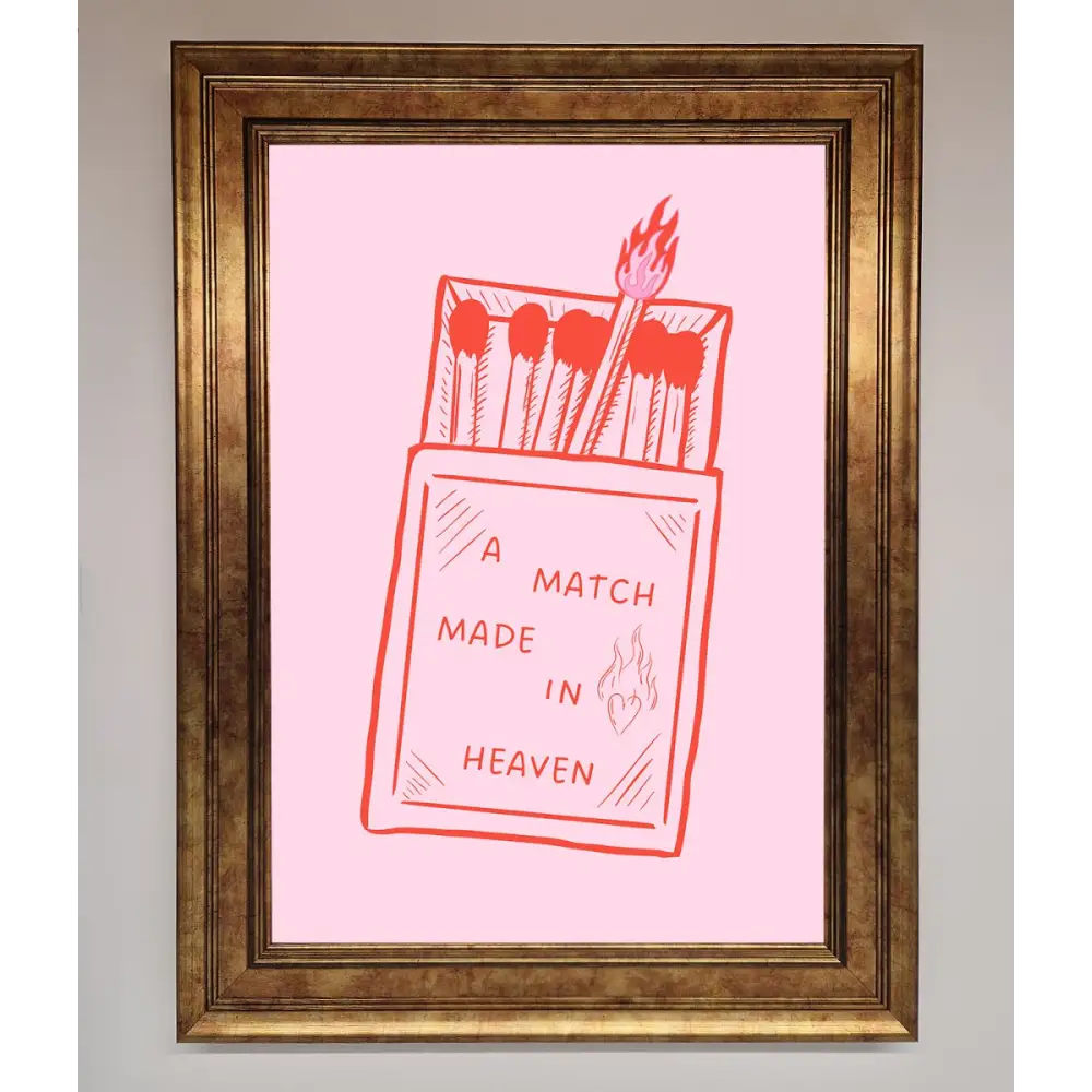 A Match Made In Heaven Framed Wall Art - A3 (29.7 x 42 cm) / Bronze - Framed Print