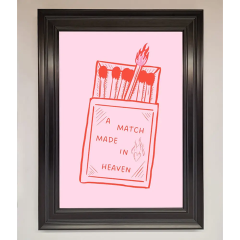 A Match Made In Heaven Framed Wall Art - A3 (29.7 x 42 cm) / Matt Black - Framed Print