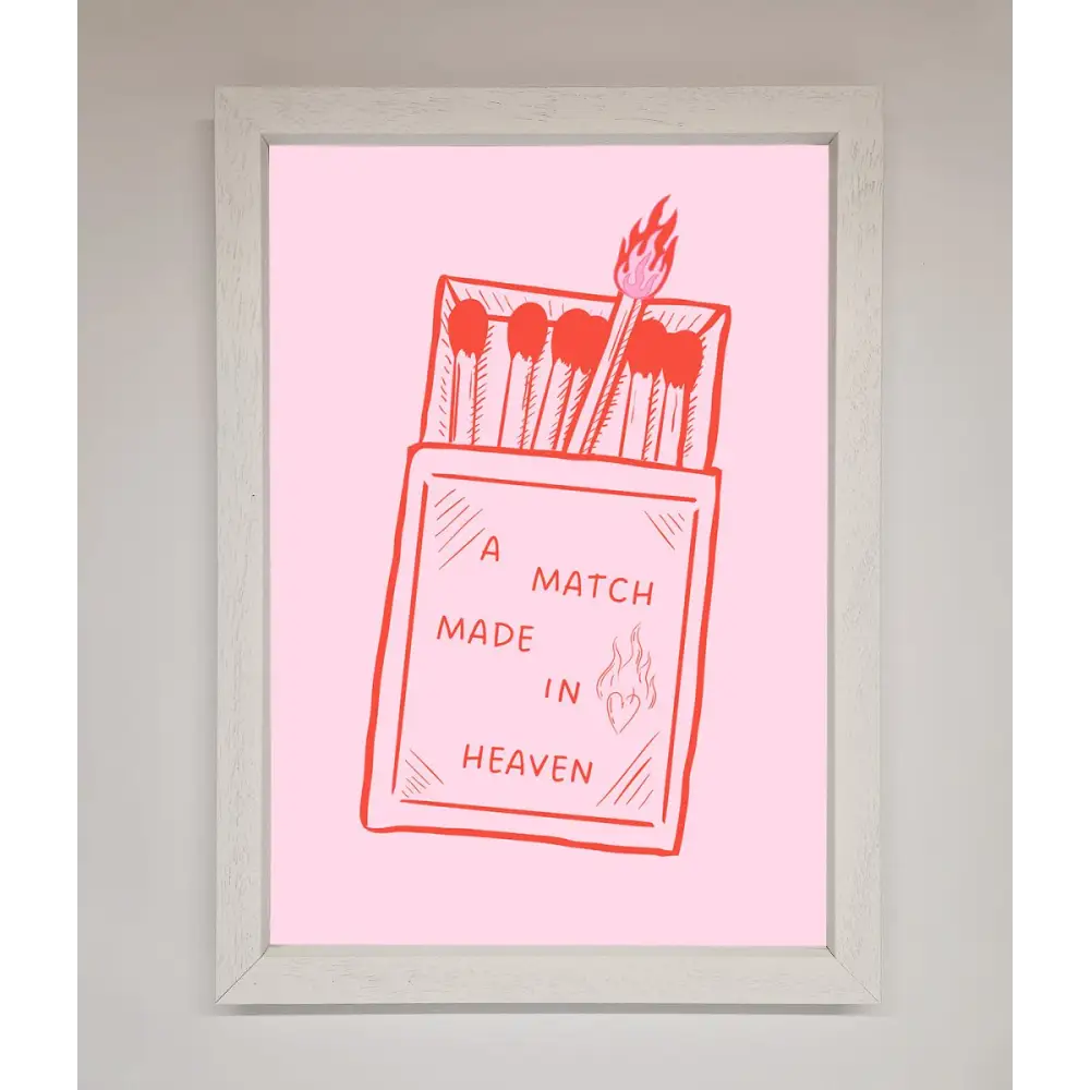 A Match Made In Heaven Framed Wall Art - A3 (29.7 x 42 cm) / White - Framed Print