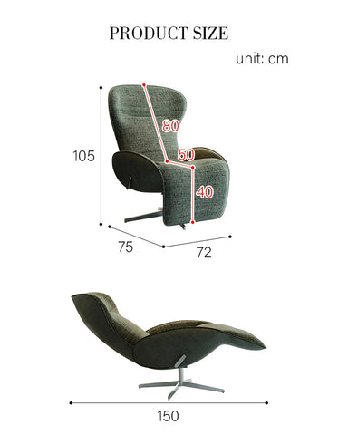 Abt Swivel Lounge Chair With Recliner, Linen