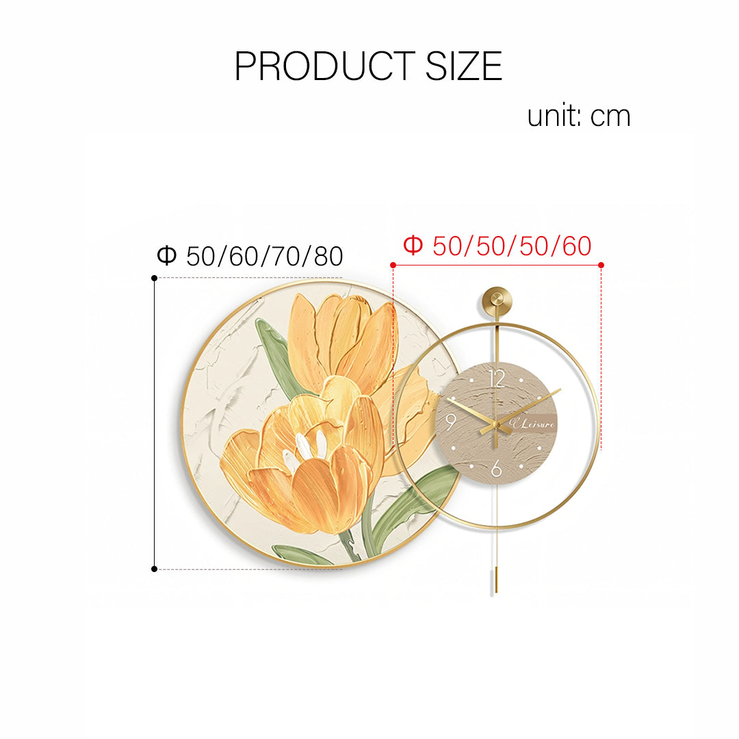 Cici Creative Decorative Tulip Clock