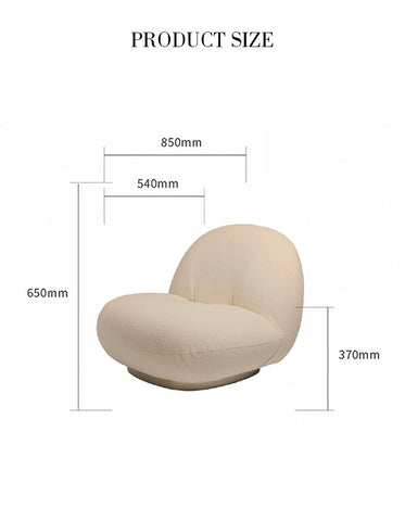 Classic Boucle Pacha Lounge Chair, Gold Base