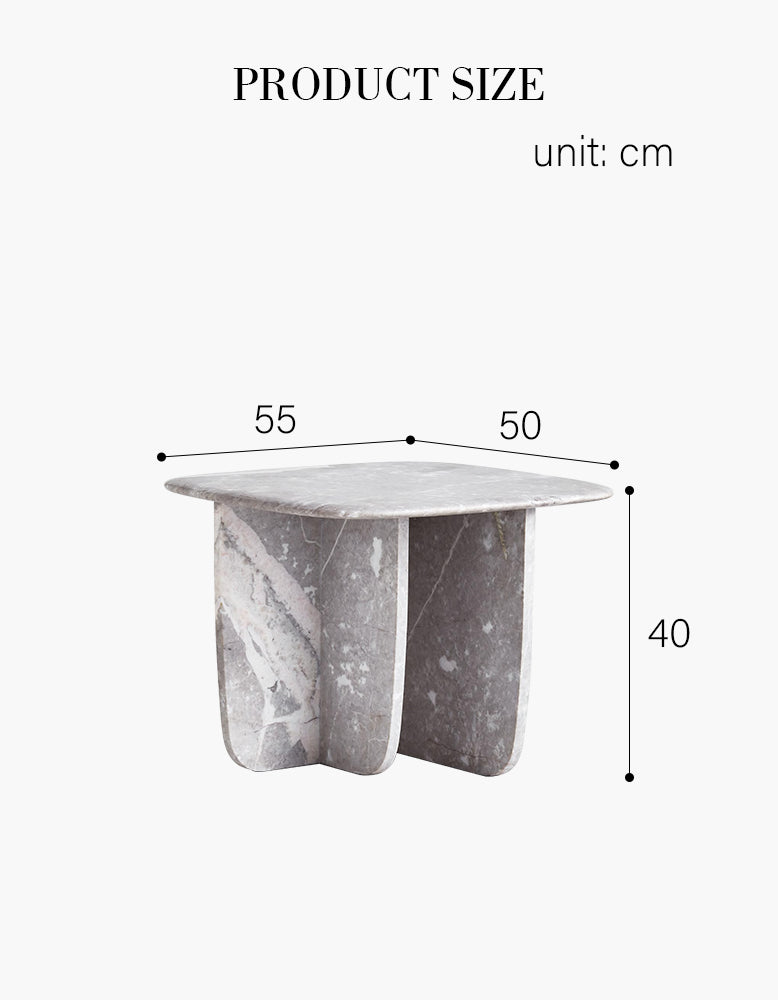 Farina Side Table, Marble