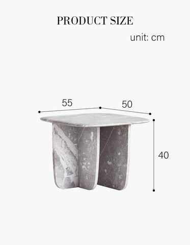 Farina Side Table, Marble