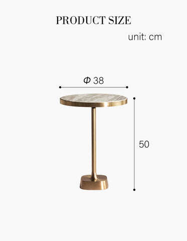 Bozkurt Side Table, Marble