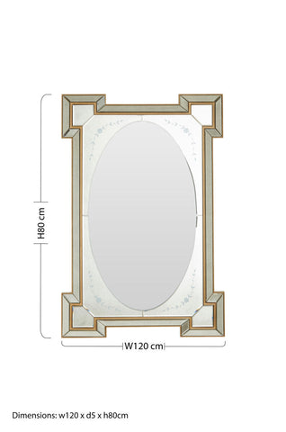 Lulu Antique Finish Rectangular Wall Mirror