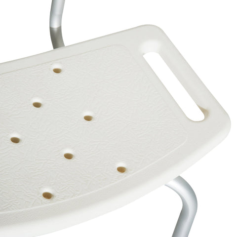 HOMCOM Bath Chair Shower Stool Safety Seat Bathroom Adjustable Positions Elderly Aids