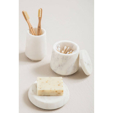 Abaska Off White Marble Tumbler