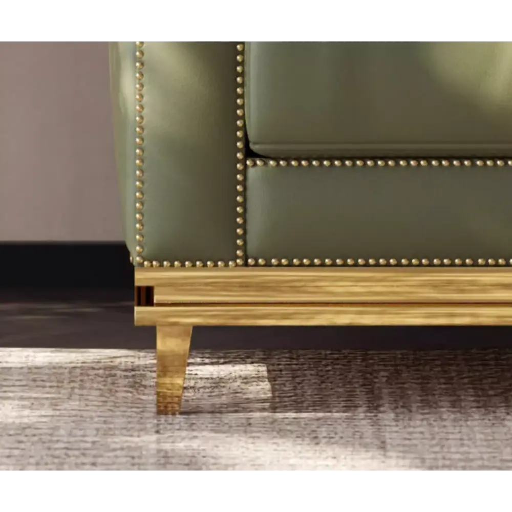 Abbado Chesterfield Three Seater Sofa Real Leather