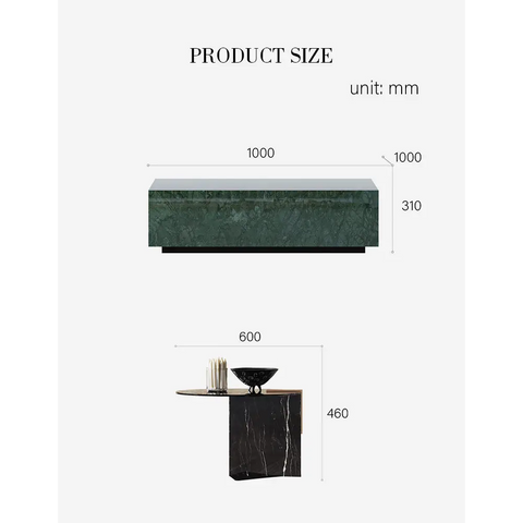 Aberdeen Coffee Table Set Marble - coffee table